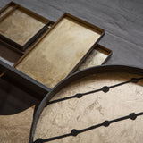 Plateau en verre et feuille d'or Brown Dots - Ø 48 cm | Fleux | 3