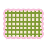 Biscotti Checkered Placemat - 38cm x 48cm - Khaki &amp; Pink | Fleux | 5