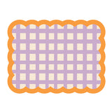 Biscotti Checkered Placemat - 38cm x 48cm - Lilac &amp; Orange | Fleux | 4