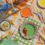 Biscotti Checkered Placemat - 38cm x 48cm - Khaki &amp; Pink | Fleux | 7