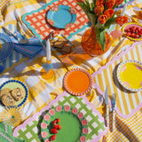 Biscotti Checkered Placemat - 38cm x 48cm - Khaki &amp; Pink | Fleux | 9