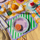 Striped Biscotti Placemat - 38cm x 48cm - Green &amp; Purple | Fleux | 6
