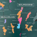 Affiche Carte à gratter - La France des Vins | Fleux | 4