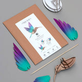 Trophée Origami Colibri Vert & Violet | Fleux | 3