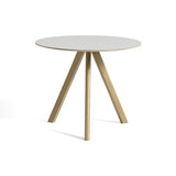 CPH20 Round Table Oiled Light Oak &amp; Linoleum - Cream | Fleux | 2