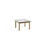 Kofi Solid Oak &amp; Clear Glass Coffee Table - l 60 x W 60 xh 36 cm | Fleux | 3
