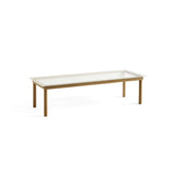 Table basse Kofi Chêne Massif & Verre Roseau Transparent - l 140 x L 50 x h 36 cm | Fleux | 3