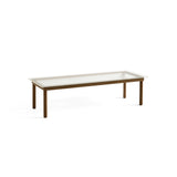 Table basse Kofi Noyer Massif & Verre Roseau Transparent - l 140 x L 50 x h 36 cm | Fleux | 4