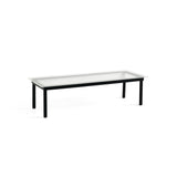 Table basse Kofi Chêne Massif Noir & Verre Roseau Clair - l 140 x L 50 x h 36 cm | Fleux | 4