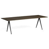 Table Pyramid 02 Base noire & plateau chêne fumé | Fleux | 2